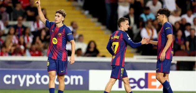الصورة المميزة لـ: هاتريك تاريخي: فيرمين لوبيز يتوج رجل مباراة برشلونة وأولمبياكوس في دوري أبطال أوروبا