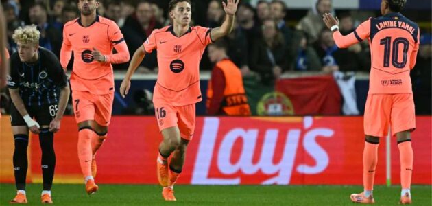 الصورة المميزة لـ: شاهد أهداف مباراة برشلونة وكلوب بروج: هدف فيران توريس يعادل مبكرًا في دوري الأبطال