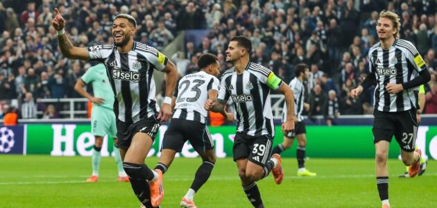 الصورة المميزة لـ: نيوكاسل يحقق فوزًا ثالثًا تواليًا في دوري أبطال أوروبا بثنائية بيرن وجويلينتون ضد أتلتيك بلباو