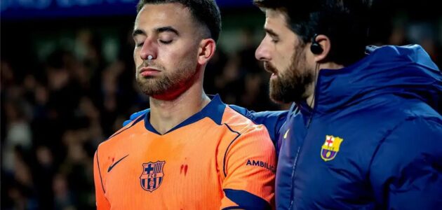 الصورة المميزة لـ: إصابة إريك جارسيا بكسر في الأنف: هل يغيب عن مواجهة برشلونة وسيلتا فيجو؟