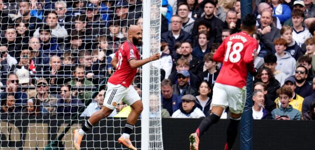 الصورة المميزة لـ: هدف مبيمو الرأسي: لاعب الشهر يضع مانشستر يونايتد في المقدمة ضد توتنهام