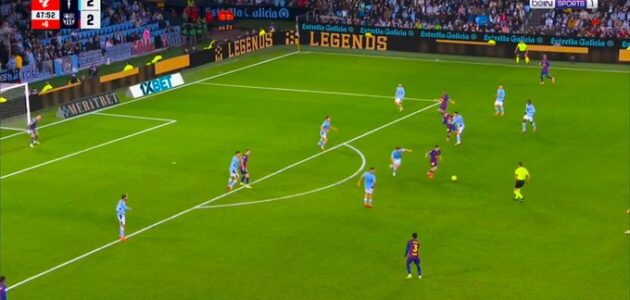 الصورة المميزة لـ: شاهد: هدف لامين يامال الصاروخي يُشعل مباراة برشلونة وسيلتا فيغو قبل نهاية الشوط الأول