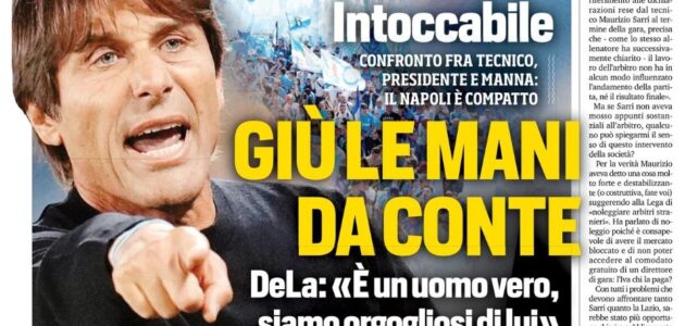 الصورة المميزة لـ: أبرز عناوين الصحف الإيطالية اليوم: لا مساس بكونتي ورفض كييزا للمنتخب