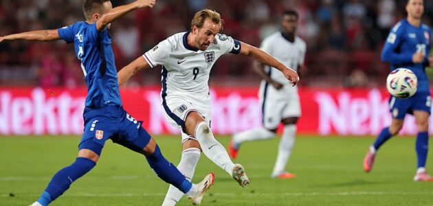 الصورة المميزة لـ: إنجلترا ضد صربيا: القنوات الناقلة، موعد المباراة وكيف تشاهد تصفيات كأس العالم مجانًا