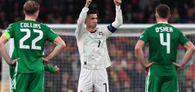 الصورة المميزة لـ: طرد كريستيانو رونالدو: سخرية الجماهير تلاحق النجم بعد البطاقة الحمراء أمام أيرلندا