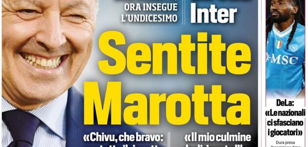 الصورة المميزة لـ: أخبار الصحف الإيطالية: ماروتا يتحدث، غضب دي لورينتيس، وعودة بريمر ليوفنتوس