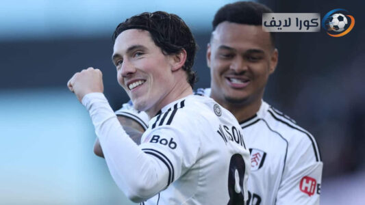 احتفال لاعبي فولهام بعد تسجيل هدف ضد بيرنلي في الدوري الإنجليزي