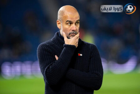 بيب جوارديولا مدرب مانشستر سيتي يفكر بعد تعادل فريقه مع وست هام