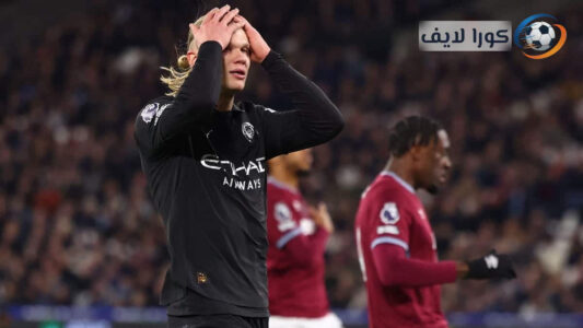 لاعبي وست هام ومانشستر سيتي بعد التعادل 1-1 في الدوري الإنجليزي.